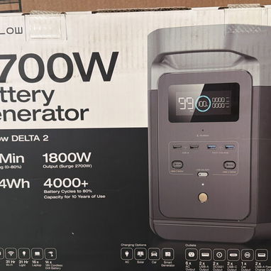 ECOFLOW DELTA 2 con Domicilio Incluido, esta si permite batería extra para duplicar potencia y panel solar - 2/2