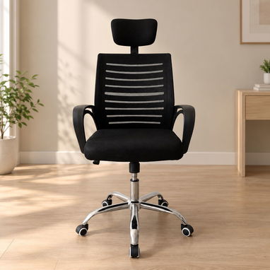 ​🪑 Sillas de oficina y escritorio (Todo nuevo en caja) ​Modelo ejecutivo giratorio en malla negra: super transpirable, - 2/2