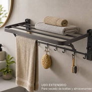 Excelente regalo para tu hogar: Toallero Plegable de Pared con Ganchos  💲 PRECIO: 25 USD 📞56249037 - Img 55495454