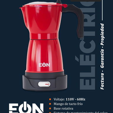 Cafetera Eléctrica de 6 tazas gris,negra y roja - Img 127425026