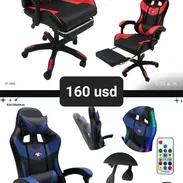 Sillas gamer con luces y mando, alumbra de varios colores por todo el borde, hay otro modelo sin luces - Img 56568193
