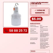 FOCO LED RECARGABLE POR USB 15 W VPT -0047 - Img 57841525