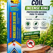 Incienso Botánico Mosquito Coil Incense King. Su fórmula con extracto natural de piretro elimina mosquitos, moscas - Img 57235300