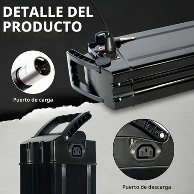 Batería de iones de litio de 48V20Ah, con Cargador, bicicletas eléctricas de 250 W, 350 W, 500 W, 700 W, 900 W, 1000 W. - 6/7