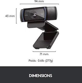 Webcam Logitech c920 1080p FullHD, con microfono integrado - Img 88077894