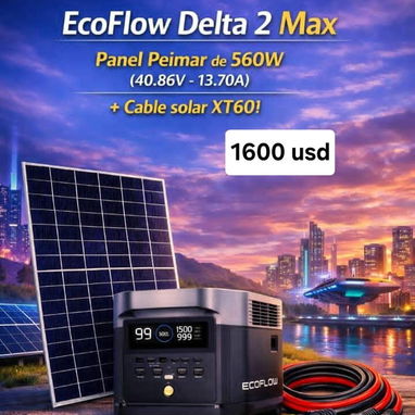 Combos solares, ecoflow, panel y cable - Img 119138817