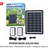 Power bank solar NNS con dos lámparas led - Img 57704521