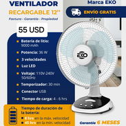 Ventilador Recargable de Mesa - Img 55973354