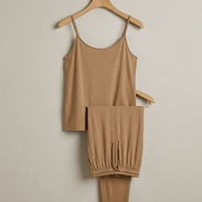 Conjunto de Pijama / Ropa de Casa (Color Café / Camel) - Img 56245274