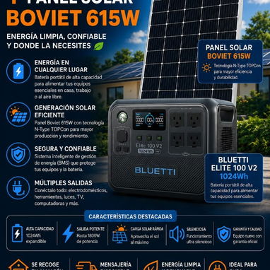 ✅️⚡️BLUETTI, Paneles Solares, Inversores y Combos⚡️✅️ Todo en su caja 📦  Energía sin apagones, sin estrés y sin depende - 2/4