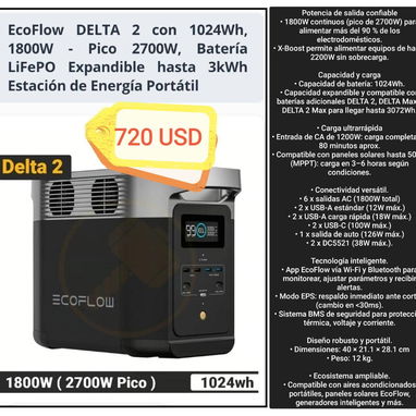 Se venden Ecoflow, panel solar y combos, somos de la Habana. Contactar al WhatsApp 51170866. - Img 122450385