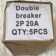 BREAKER 20 amperes doble el paquete de 5  se les deja a 6000 con Domicio incluido Centro Habana - Img 50731414