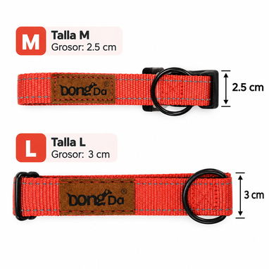 Collar Ajustable Reflectante con hebilla de seguridad/Talla M y L - 4/5