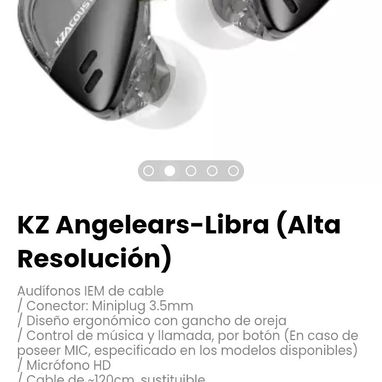 KZ Angelears-Libra (Alta Resolución) Audífonos IEM de cable - Img 122430707