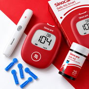 Medidor de glucosa Sinocare con 50 tiras y 50 lancetas - Img 57875440
