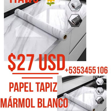 Papel Tapiz Mármol, Ladrillo Blanco 🧱, Pegatinas Mármol - Img 98355377