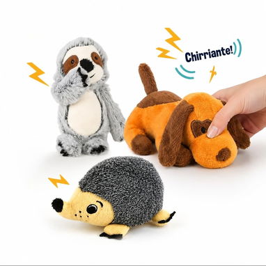 Peluches Chirriantes/ Diseño Erizo-Perezoso-Perro - 3/3