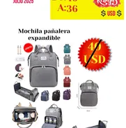 Mochila pañalera expandible - Img 49578478
