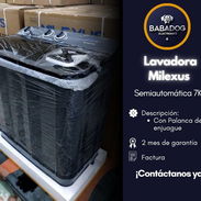 Lavadora Semiautomática 7 kg Milexus Con Palanca de Enjuague   Precio:170 usd  2 meses de garantía - Img 55225743