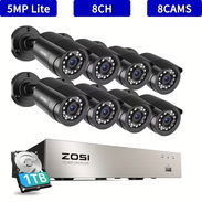 kit de camaras  marca zosi con vision nocturna con todo llegar y montar - Img 54716581