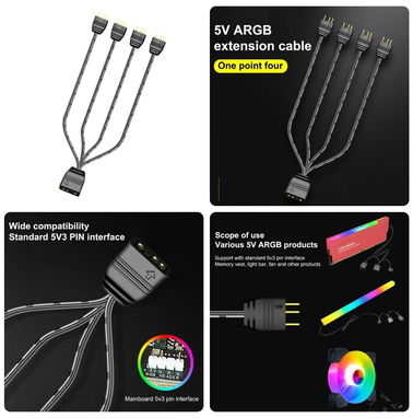 PARA TUS FANES Y DISIPADORES, CABLE SATA A ARGB - Img 85365008