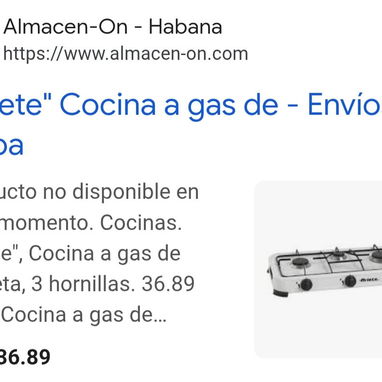 Cocina Ariete de Gas con 3 hornillas - Img 123984966