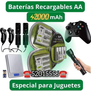 Pilas Recargables AA, AAA, 9v y Cargador - Img 81675875