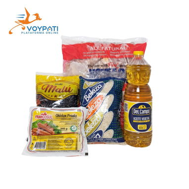 Arroz, frijol, pollo, huevo, aceite, perrito, salchicha, café - Img 125247353