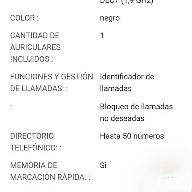 TELEFONO INALAMBRICO DE UNA BASE PANASONIC- KX- - Img 125804066