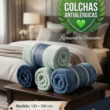 🥶Colchas antialergicas matrimoniales* Medida 150cmx200cm Precio 8 usd  EH - 2/5