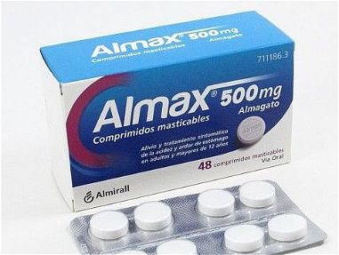 Almax 500 Mg. Alivia eficazmente la acidez y el ardor de estómago.sellado.vence 11/2027 - Img 69168420