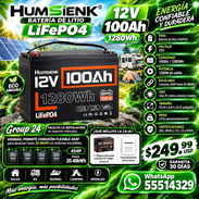 Humsienk Batería LiFePO4 12V 100Ah, variedad de Baterías y Estaciones para su respaldo de energía, todo importado - Img 57692045