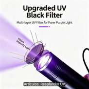 🛍️ Linterna detectora de billetes UV 365n 📝 Linterna detectora de billetes con luz ultravioleta (UV) de 365 nm, para v - Img 58419110