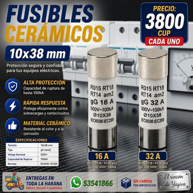 PORTAFUSIBLES SOLARES Y FUSIBLES CERÁMICOS 10X38 - 2/2