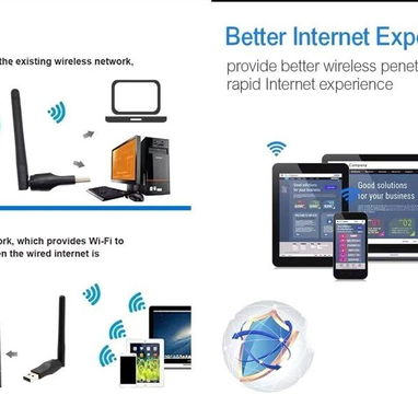 Adaptador Wifi con antena, listo pa' navegar 💻🖥️ - 3/5