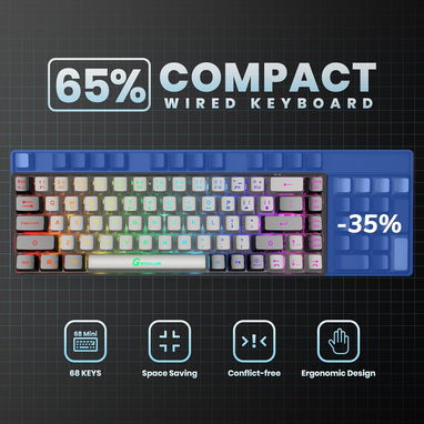 Teclado Gamer GEODMAER 65% RGB 68 Teclas USB Tipo-C en La Habana - Img 121547866