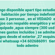 Renta por tiempo indefinido 300 usd x mes gastos incluídos vedado es en bajos - Img 57063709