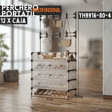 Zapatera percha de 4 niveles. - Img 123811755