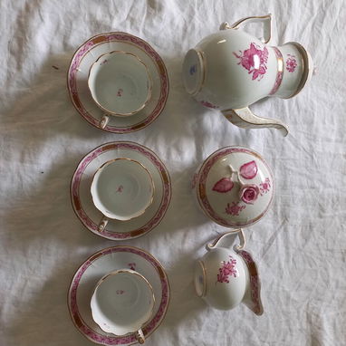 Juego de Te púrpura Herend, fina porcelana pintada a mano - 2/10