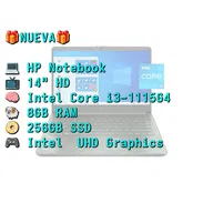 LAPTOP 🎁NUEVA🎁📦CAJA, HP Notebook (14-dq2089wm), 14" HD IPS, Intel Core i3-1115G4, 8GB RAM, 256GB SSD - Img 55619431