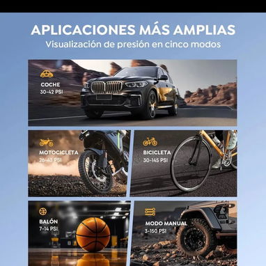 Compresor de aire eléctrico inalámbrico 150 psi - 4/8