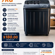 Lavadora doble tina milexus 7kg negra 180 usd - Img 53661136