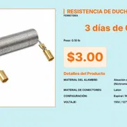 Resistencia Ducha 127V Tipo Espiral Aleación Ni-Cr, Resistencia de Ducha 110V Ni-Cr Terminales VPT#-0512 - Img 55672870