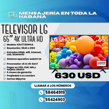 📺 TELEVISORES LG UHD 4K 🚨 SMART TV ✅ 65 PULGADAS 💲630 USD ➕ SOPORTE ARTICULADO 💲650 USD - Img 114243959