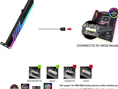 🚓💲35usd upHere - Soporte para tarjetas gráficas RGB (5 V, 3 pines, direccionable, - Img main-image