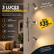 Lámpara Interior de 3 Luces Direccionales con Acabado Cromado - Img 58069541