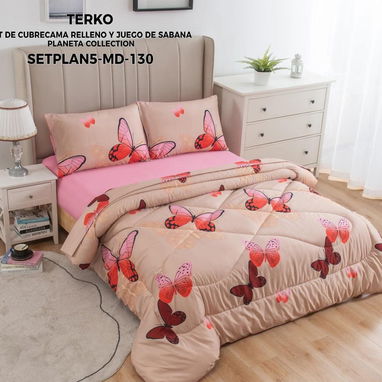 Juegos de edredón y sábanas King size de 5 piezas_ G60*MiC* - 8/10