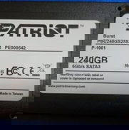 🔥ATENCION🔥SSD PATRIOT BURST 240GB - EN 25 USD - CUP/MLC AL CAMBIO - Img 46865644