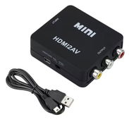 HDMI 1080P compatible con AV RCA convertidor caja adaptador HDMIZAV con Cable USB compatible con NTSC PAL para PC proyec - Img 56483423
