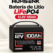 🔋 *BATERÍA HUMSIENK LiFePO₄ 12.8V 100Ah - Img 57783694